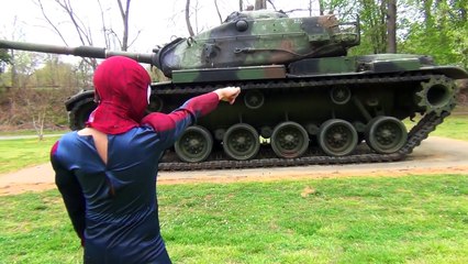 Download Video: SPIDER-MAN VS TANK !! Fun Spiderman Superheroes Movie In Real Life 2016 Fun Spiderman Superhero IRL