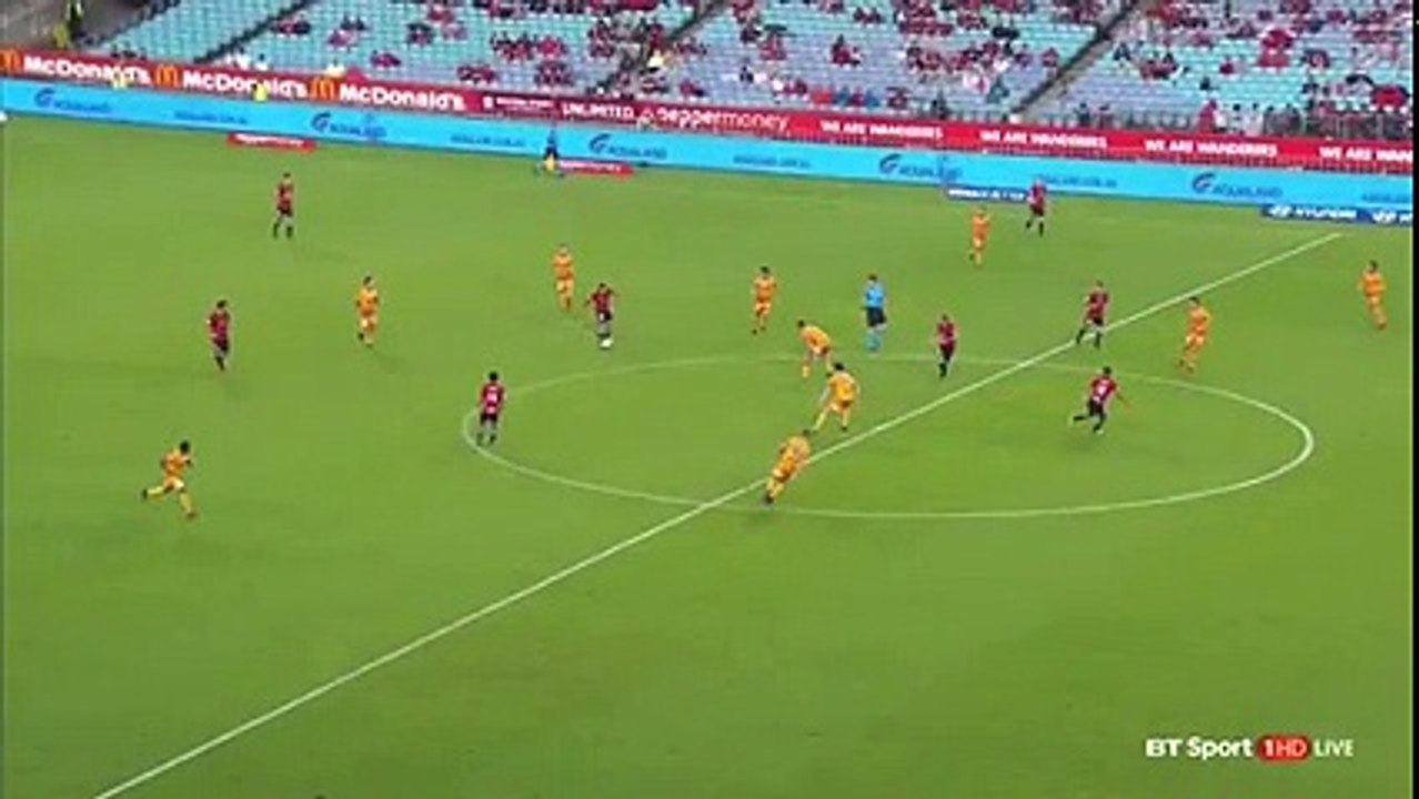 Western Sydney Wanderers vs Perth Glory 1-1  Jaushua Sotirio Goal A-League  01-01-2016