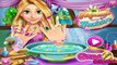 PRINCESA RAPUNZEL SE HACE LA MANICURA! - PRINCESS RAPUNZEL MANICURE!