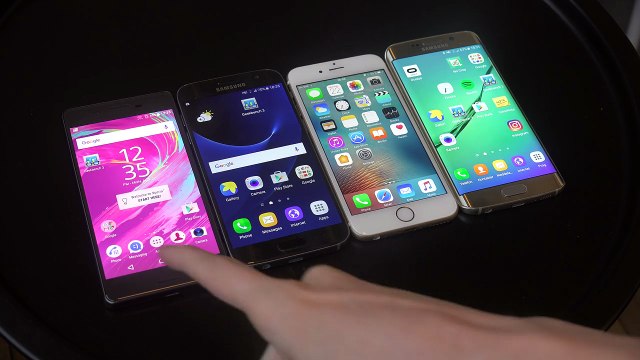 iPhone 6S iOS 10 Beta 7 vs. Samsung Galaxy S7 vs. Sony Xperia X vs. Galaxy S6 - Benchmark Test!