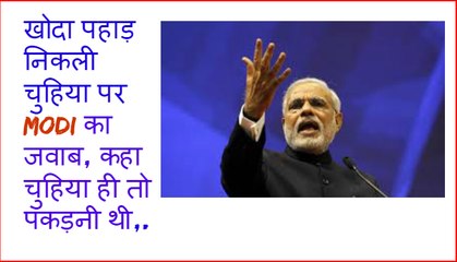 खोदा पहाड़ निकली चुहिया पर Modi का जवाब, कहा चुहिया ही तो पकड़नी थी