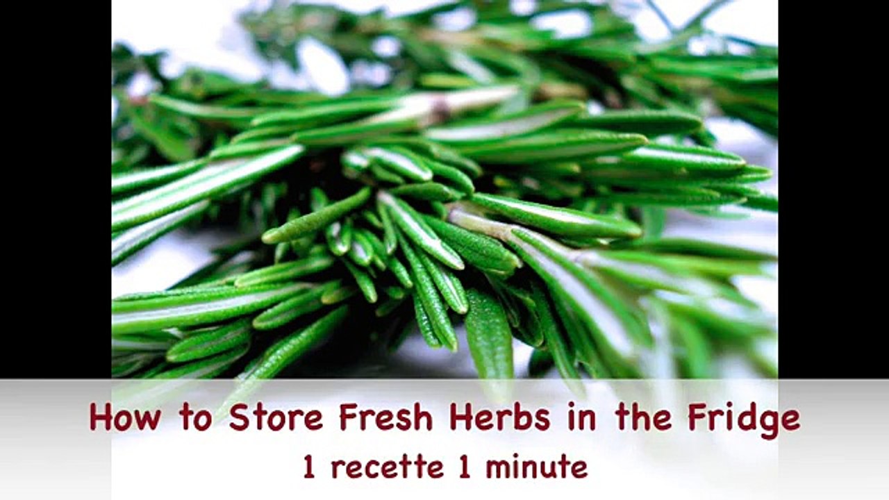How to Store Fresh Herbs in the Fridge (HD) video Dailymotion