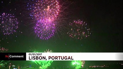 Huge crowds celebrate New Year in Lisbon