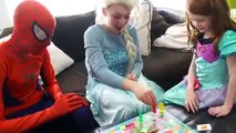 #Spiderman & Frozen Elsa TROLLEY CRASH! w/ Maleficent Joker Disney Princess Anna Toys! Superhero IRL
