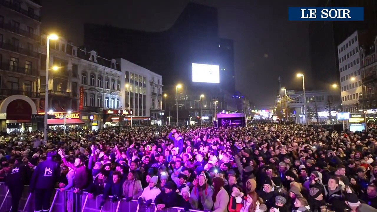 Réveillon et feu d'artifice du Nouvel An 2017 à Bruxelles