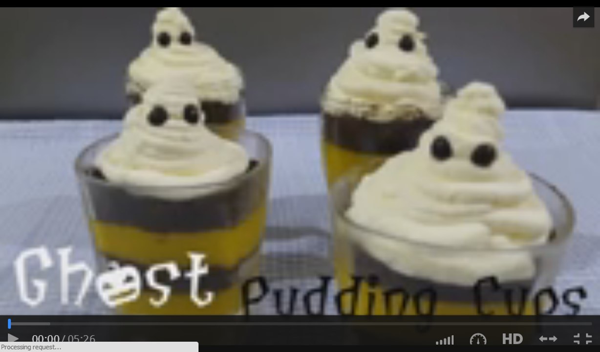 How to make Ghost pudding cups- Cara membuat Ghost Pudding