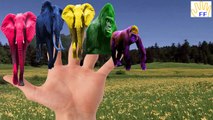 Finger Family Colors Gorilla Vs Dinosaurs | Finger Family Rhymes | Gorilla Dinosaurs Cartoons