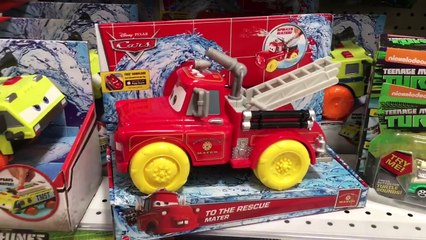 Rescue Squad Mater Hydro Wheels Disney Cars Water Toys Colossus Truck Toy Hunt by FamilyToyReview