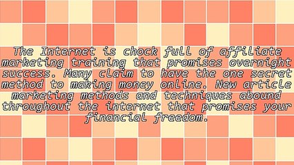 Affiliate Marketing Training for Newbie Affiliates