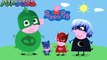 PEPPA PIG Transforms Into PJ MASKS Gekko, Catboy, Owlette, Luna Girl | Coloring Videos For Kids