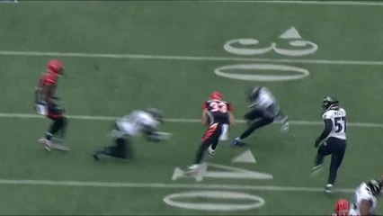 Rex Burkhead rushes up the middle for 17 yards