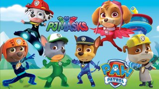 PJ MASKS Transforms Into PAW PATROL Gekko, Catboy, Owlette, Luna Girl | Coloring Videos For Kids