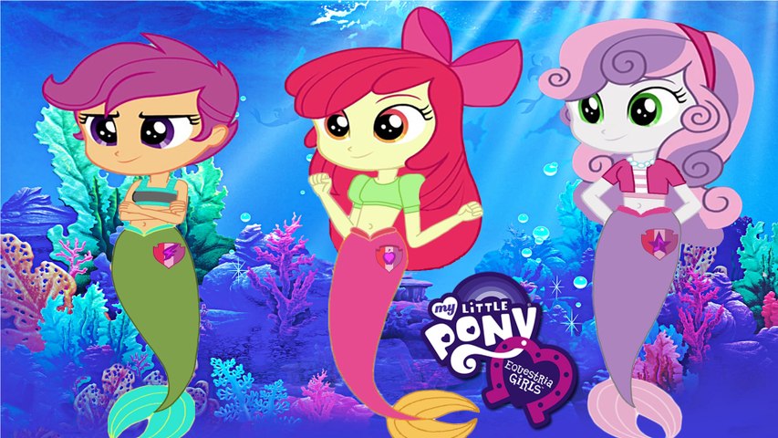 My Little Pony CUTIE MARK CRUSADERS Transforms Into MERMAIDS | Coloring Videos For Kids