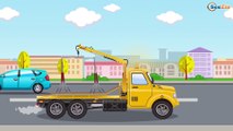 The Tow Truck helps Construction Trucks on the Road! Service Vehicles Cartoon for kids Episode 64