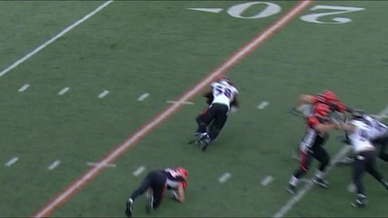 Elvis Dumervil sacks Andy Dalton for an 8-yard loss