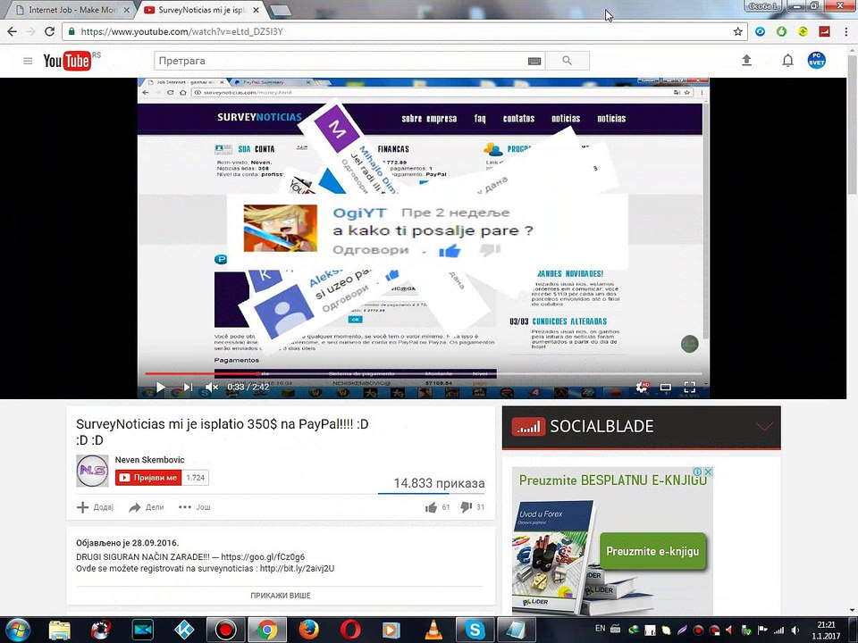SurveyNoticias - cekam isplatu od 350$ na moj PayPal!!!