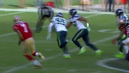 Frank Clark recovers fumble by DuJuan Harris