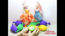 FROZEN & Beautiful candies 9- Tyrannosaurus rex Eggs - Kids Toys finger family - Childrens songs