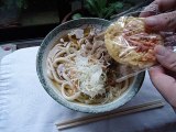 Tempura, meat  udon Japanese food 天ぷら、肉うどん