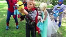 Princess Superhero CARPOOL RIDE DANCE PARTY Spiderman Frozen Elsa Batman Superman Captain America