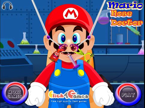 NEW Игры для детей—Disney Принцесса лечит нос Марио—Мультик Онлайн Видео Игры для девочек