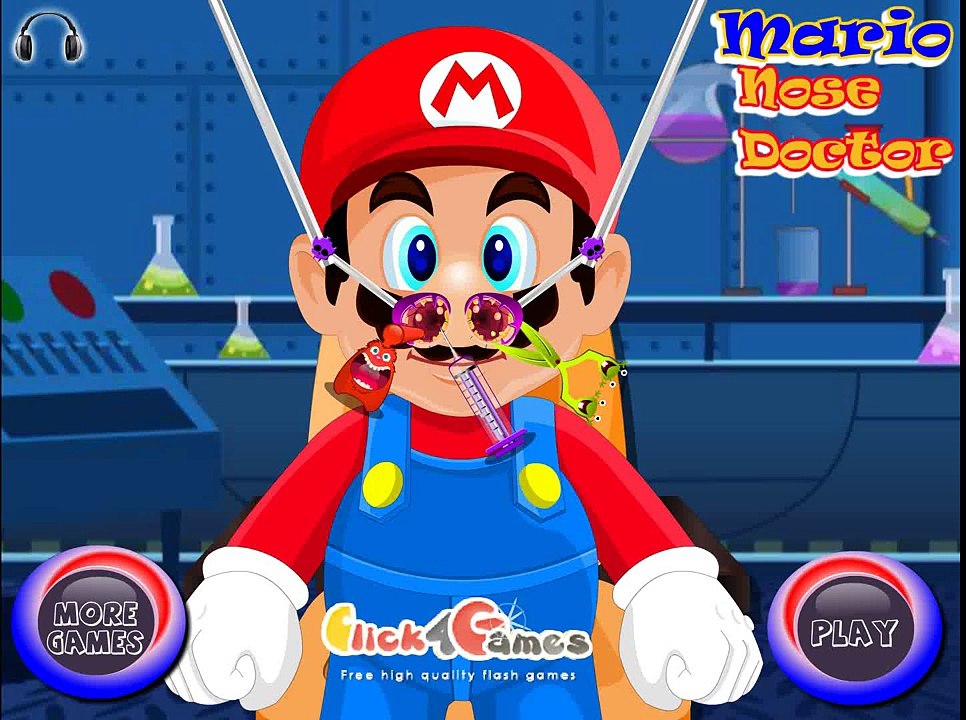 NEW Игры для детей—Disney Принцесса лечит нос Марио—Мультик Онлайн Видео Игры для девочек