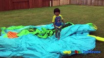 GIANT INFLATABLE SLIDE for kids Little Tikes 2 in 1 Wet 'n Dry Bounce Children play center-fv99ZiiS