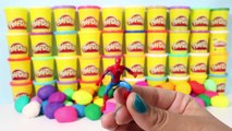Play Doh Surprise Eggs Spiderman Frozen Peppa Pig Mickey Mouse Minnie Masha Disney Huevos Sorpresa