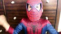 Superheroes IN REAL LIFE IRL SPIDERMAN SICK Spidey Webs SAVE BABY Toilet Paper Prank Kids Videos
