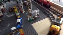 Lego Train 3677 small load Moving through Beautiful Tracks