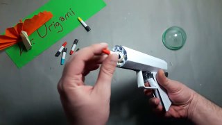 DIY- How to make a paper 'POLAR BEAR GUN' That shoots paper bullets-Toy weapon