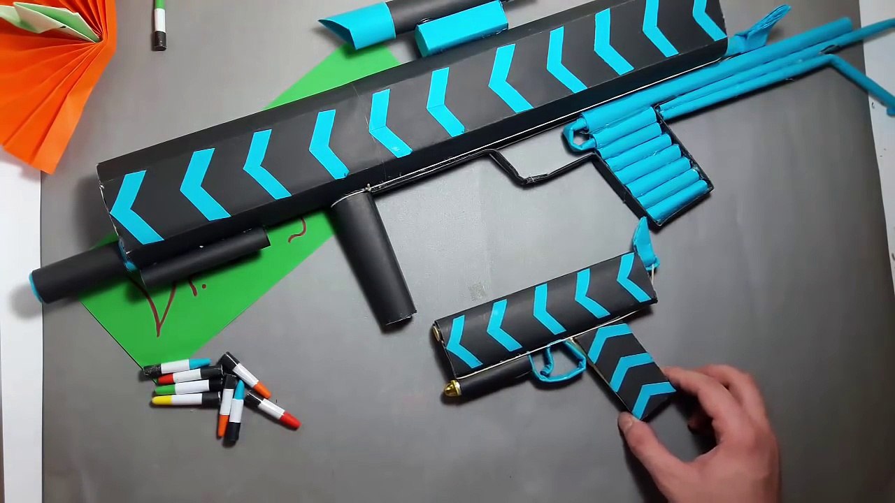 Diy How To Make A Paper Anaconda Gun That Shoots Paper Bullets Toy Weapons