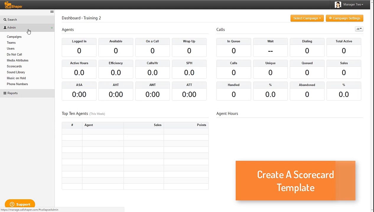Scorecards - CallShaper’s Predictive Dialing Platform Cloud Based - Call Center Solutions