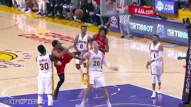 DeMar DeRozan & Timofey Mozgov Exchange Words - Raptors vs Lakers - Jan 1, 2017 - 2016-17 NBA Season