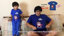 SUPERHERO KID RYAN TOYSREVIEW LIMITED EDITION T-SHIRT Family Fun For Kids Egg Surprise Toys-