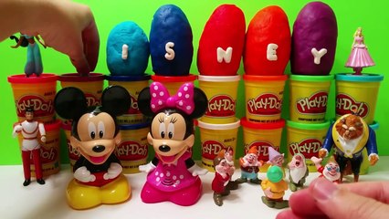 8 Disney Play-Doh Surprise Eggs - Princess Elsa Anna Snow White Mulan Cinderella