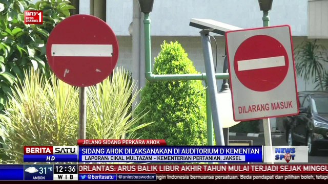 Area Sidang Ahok di Gedung Kementan Steril