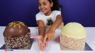 BASHING 2 Giant Surprise Chocolate Candy Cakes - Real Food Fight Daddy Freak