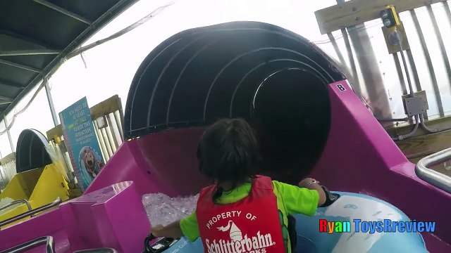 WATERPARK WAVE POOL Family Fun Outdoor Amusement Giant Waterslides Ryan ToysRevie