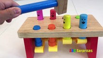 Best Kid Learning Video Learn Colors with Pounding Peg Toys Colorful Bench