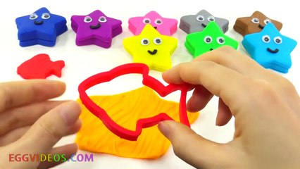 Play Doh Stars with Fish Molds Fun and Creative for Kids Twinkle Twinkle Little Star Nursery Rhymes