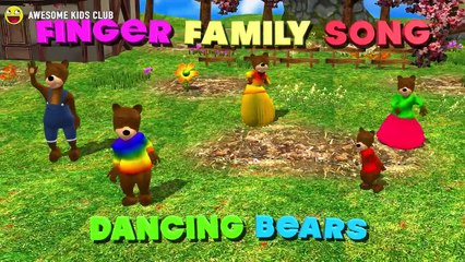 Funny 3D Animated Bears Family in Finger Family Song!