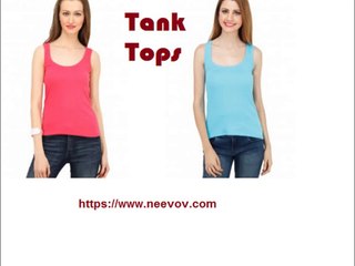 Black Colour Girls Tank Tops