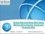 Hair and Body Mist Sales Market Global Analysis & 2021 Forecast Report