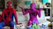 Spiderman Reveals His BUTT Joker steals Spidermans Costume w Pink Spidergirl Superhero IRL