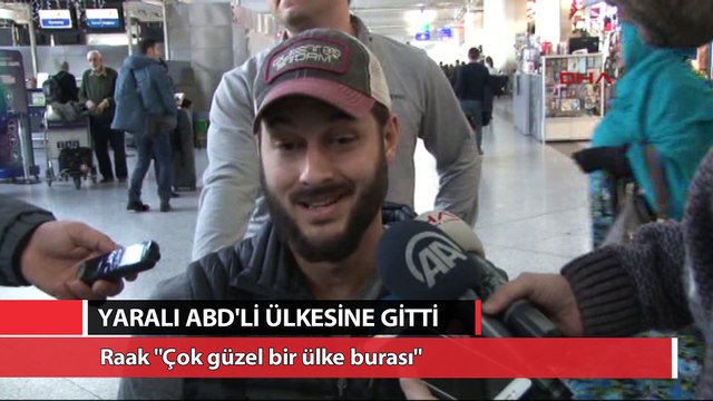 Yaralı ABD'li ülkesine gitti