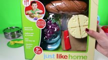 Just Like Home Bread and Cheese Set Toy Cutting Food Velcro Cooking Playset Kitchen Playset Toy Food