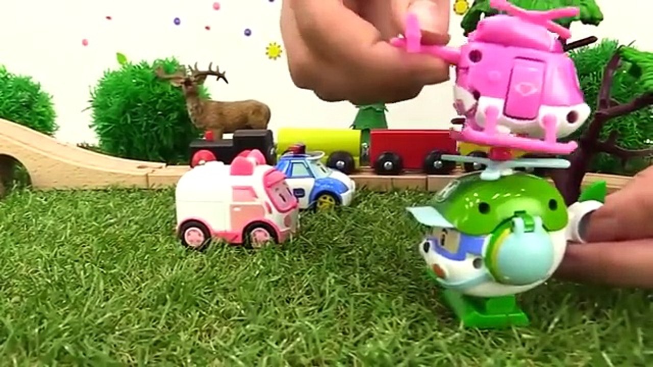 Robocar Poli and robocar Poli toys. Dizzy rescue. Videos for kids and kids games.