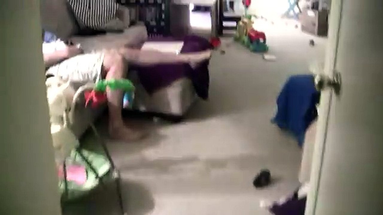 Baby Micah Laughing Hysterically at Newborn Sister