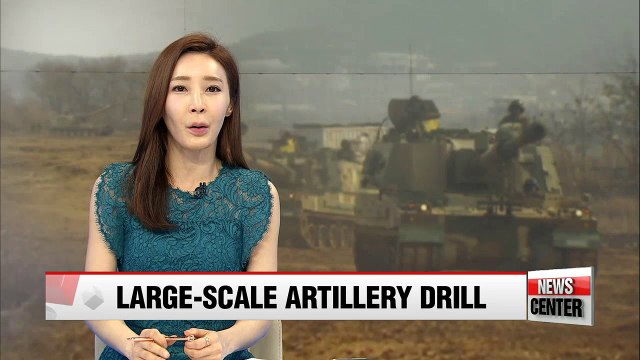S. Korean Army conducts large-scale artillery drill